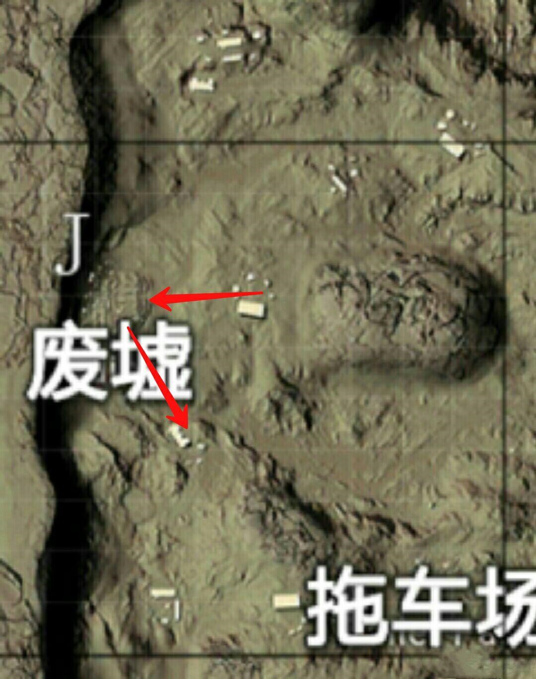 《和平精英》沙漠地图边缘地带