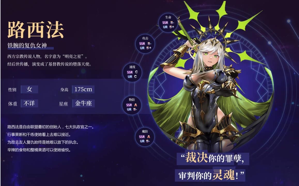 《启源女神》英雄路西法详细资料