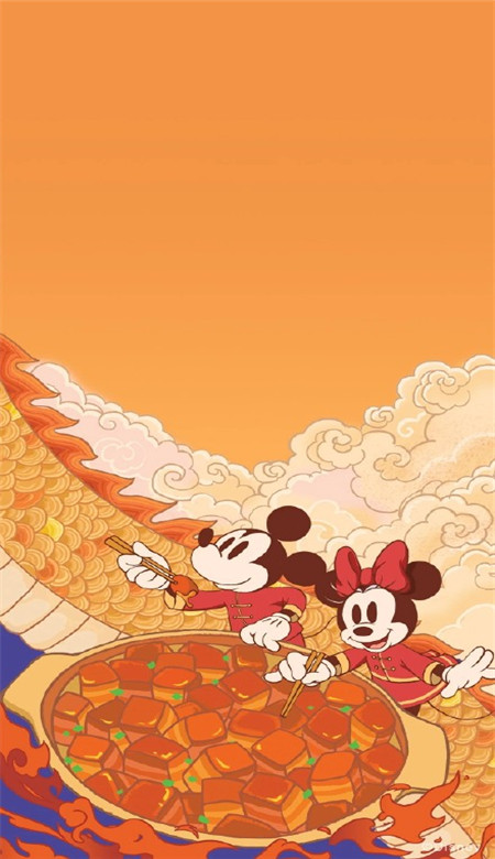 《抖音》迪士尼米奇米妮鼠年新春壁纸