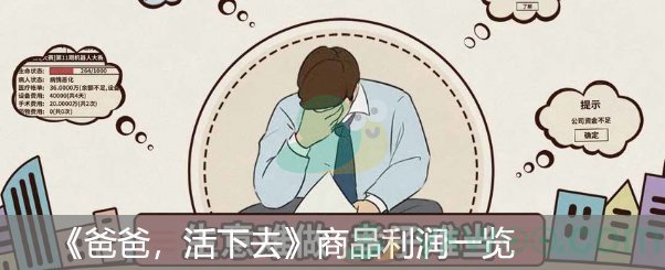 《爸爸，活下去》商品利润一览