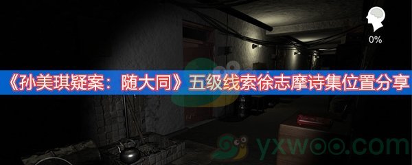 《孙美琪疑案：随大同》五级线索徐志摩诗集位置分享