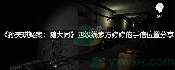 《孙美琪疑案：随大同》四级线索方婷婷的手信位置分享