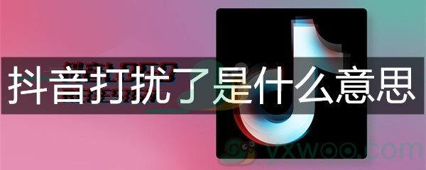 抖音打扰了是什么意思