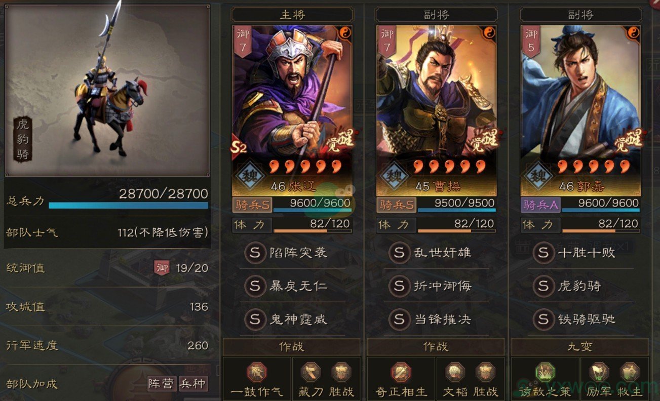 《三国志战略版》魏骑张辽阵容攻略