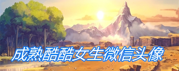 成熟酷酷女生微信头像