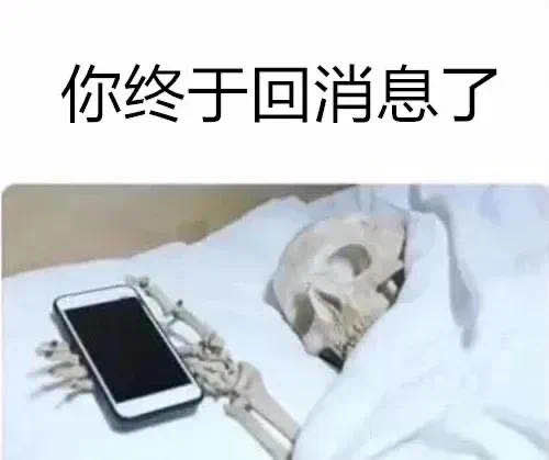 《抖音》等你回复我消息骷髅表情分享
