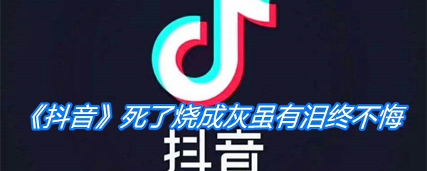 《抖音》死了烧成灰虽有泪终不悔是什么歌