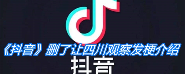 《抖音》删了让四川观察发梗介绍