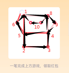 《QQ》一笔画红包第19关玩法介绍