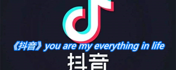 《抖音》you are my everything in life是什么歌