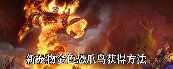 《魔兽世界》9.0新宠物金色恐爪鸟获得方法