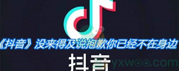 《抖音》没来得及说抱歉你已经不在身边歌曲分享