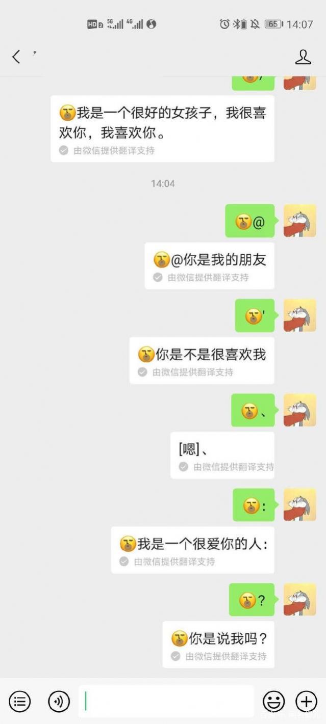 微信表情翻译表白