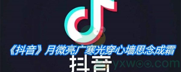 《抖音》月微亮广寒光穿心墙思念成霜歌曲分享