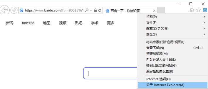 windows10系统查询IE浏览器版本方法介绍