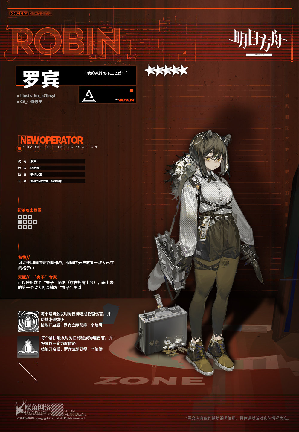 《明日方舟》罗宾精二材料一览
