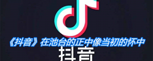 《抖音》在池台的正中像当初的怀中是什么歌