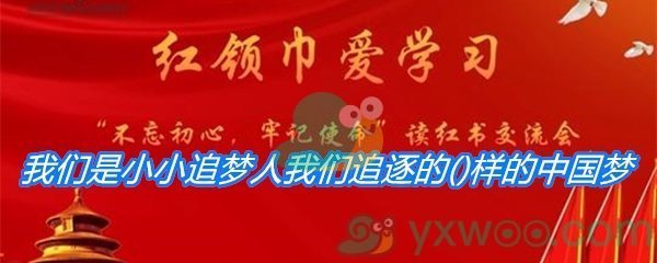 我们是小小追梦人我们追逐的()样的中国梦