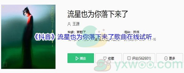 《抖音》流星也为你落下来了歌曲在线试听