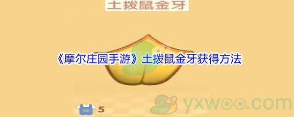 《摩尔庄园手游》土拨鼠金牙获得方法