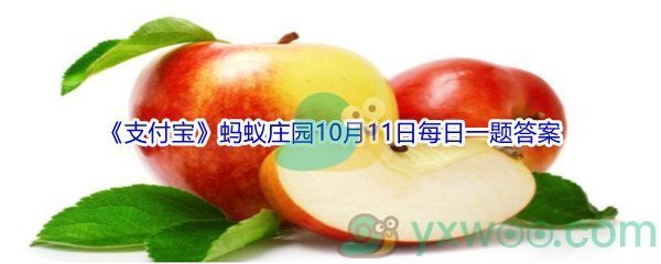 2021《支付宝》蚂蚁庄园10月11日每日一题答案