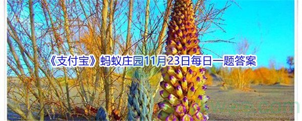 2021《支付宝》蚂蚁庄园11月23日每日一题答案(2)