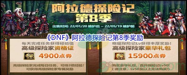 2022《DNF》1月20日阿拉德探险记第8季奖励介绍