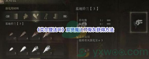 《艾尔登法环》双贤魔法师骨灰获得方法