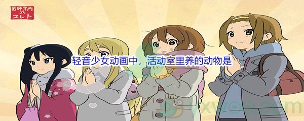 《哔哩哔哩》轻音少女动画中，活动室里养的动物是