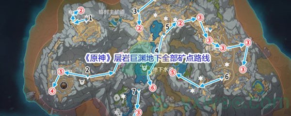 《原神》层岩巨渊地下全部矿点路线分享