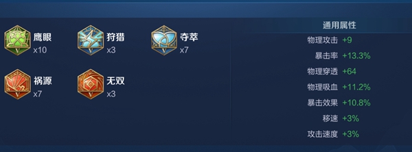 《王者荣耀》后羿最强六神出装顺序和铭文搭配