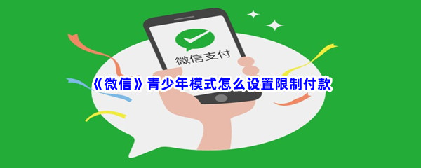 《微信》青少年模式怎么设置限制付款