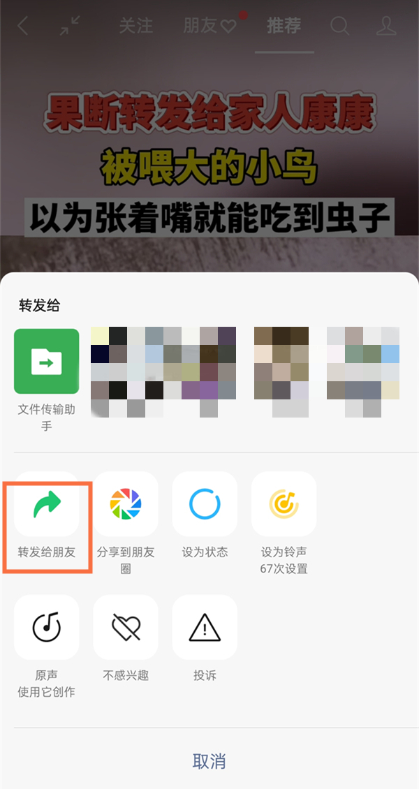 《微信》视频号怎么转发给朋友