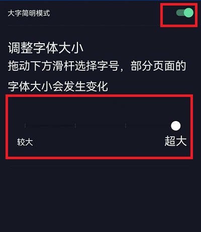 《抖音》怎么开启大字简明模式