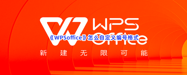 《WPSoffice》怎么自定义编号格式