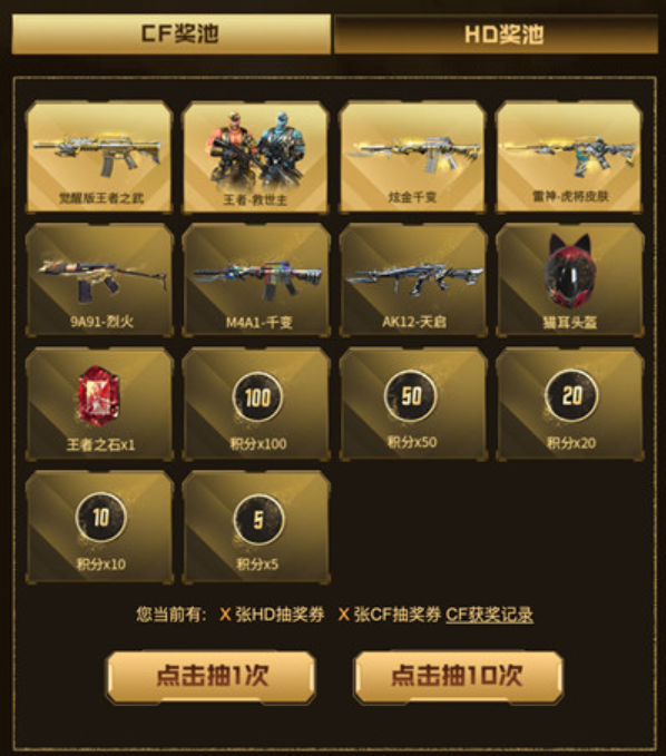 CF《穿越火线》4月王者限时返场活动介绍