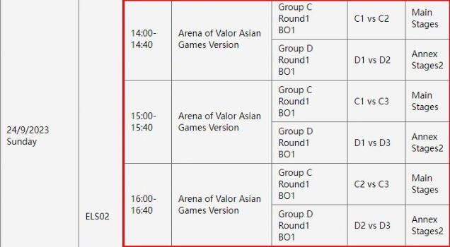 《王者荣耀》杭州亚运会赛程时间表一览