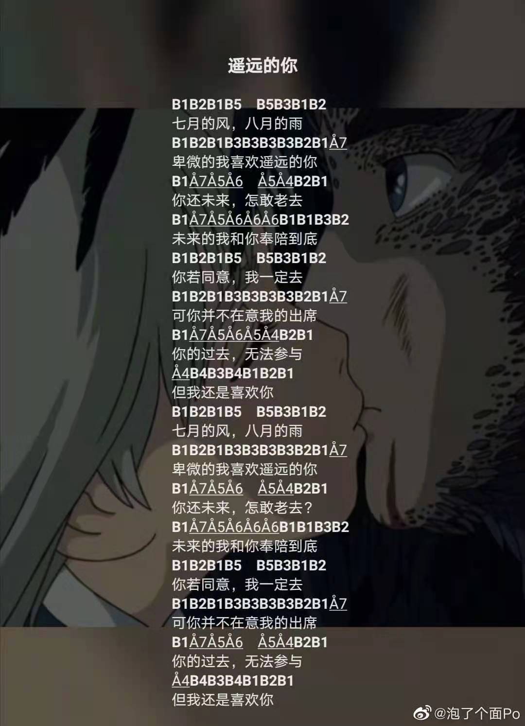 《光遇》遥远的你乐谱介绍