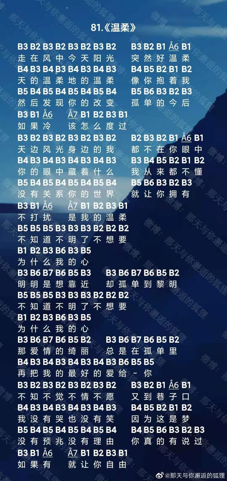 《光遇》温柔乐谱一览