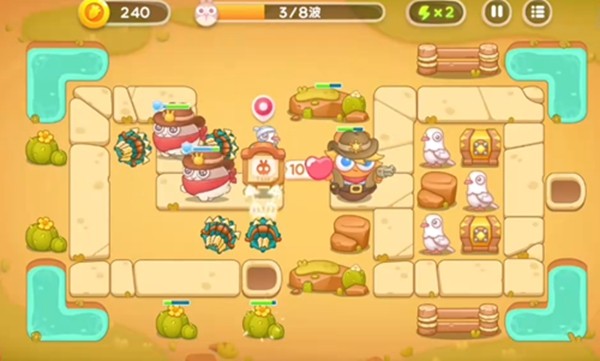 《保卫萝卜4》怎么通过波仔很忙第2关