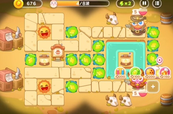 《保卫萝卜4》怎么通过波仔很忙第43关