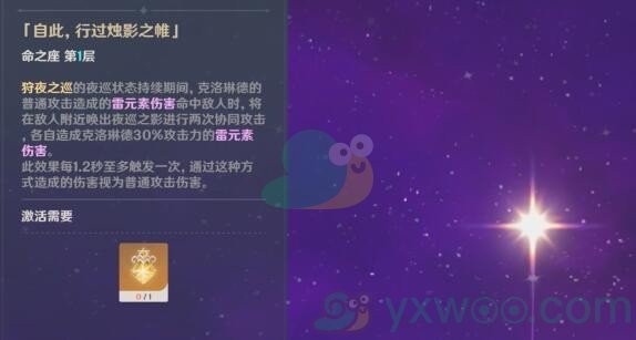 《原神》4.7克洛琳德命之座值得抽取么？每个命之座的效果是什么