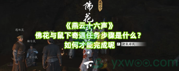 《燕云十六声》佛花与鼠下奇遇任务步骤是什么？如何才能完成呢
