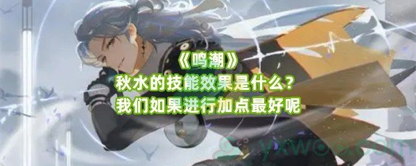 《鸣潮》秋水的技能效果是什么？我们如果进行加点最好呢