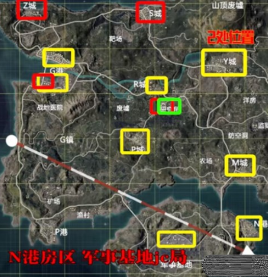 《和平精英》中秋小鸡位置