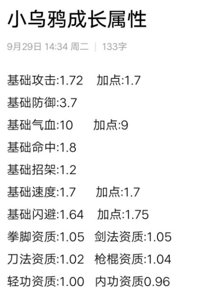 《烟雨江湖》夜无幽属性天赋介绍