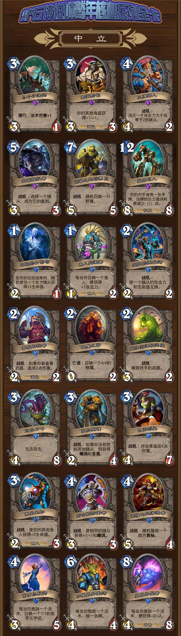 《炉石传说》狮鹫年核心系列卡牌汇总