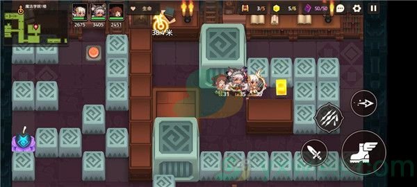 《坎公骑冠剑》世界3-1魔法学院1楼三星攻略