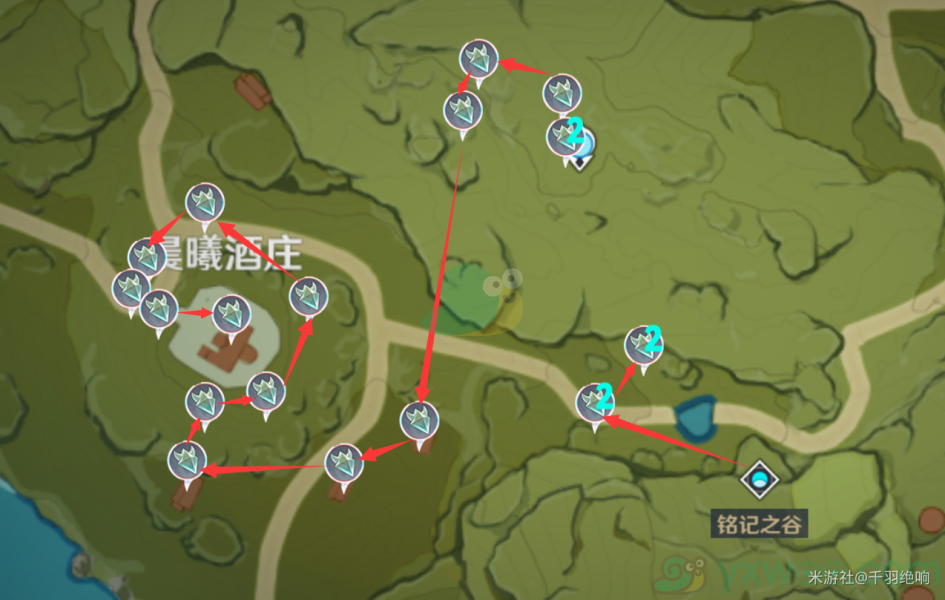 《原神》晶核每周采集路线介绍